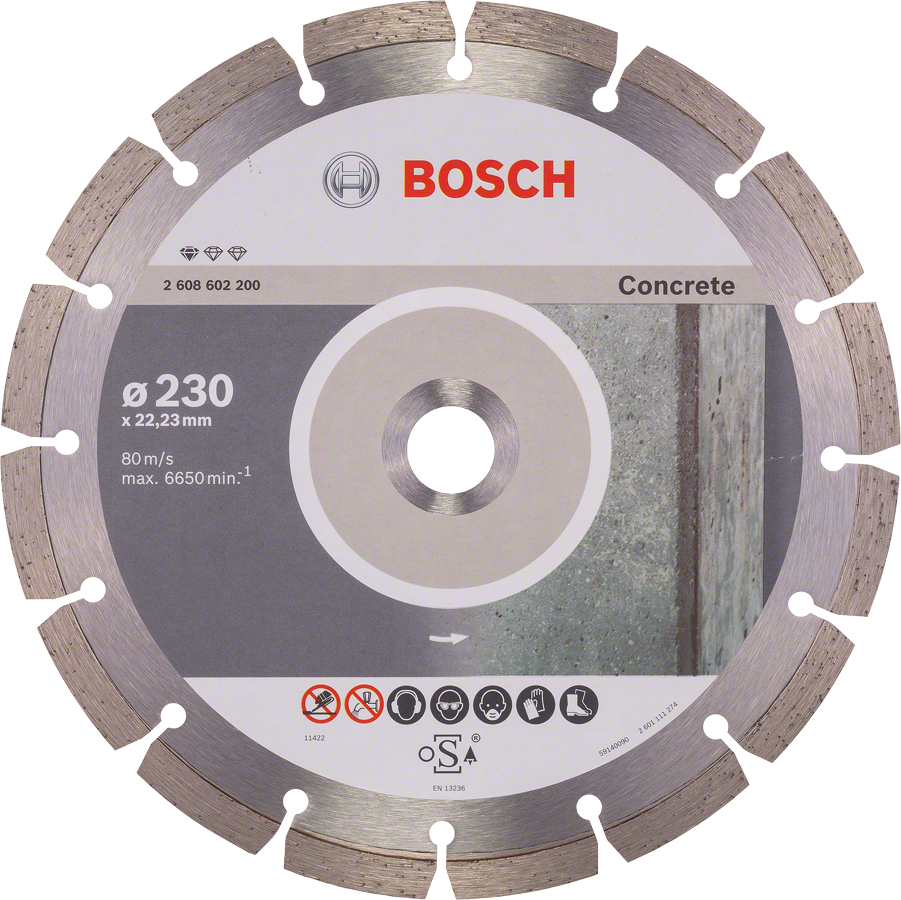 Bosch Standard for Concrete diamond cutting disc 230mm.