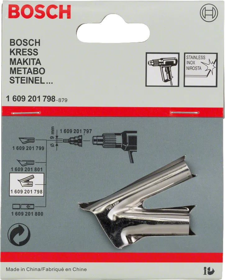 Bosch welding shoe accessory, 10 mm diameter.