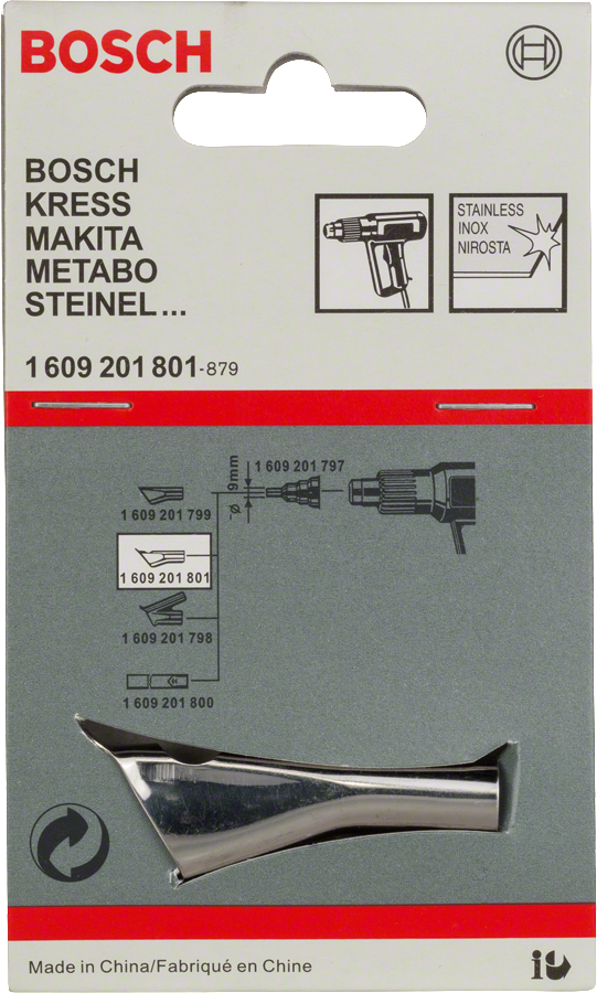 Bosch welding nozzle 10 mm diameter for heat guns.