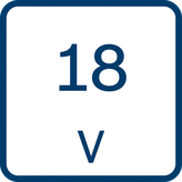 Bosch GSR 18V-50 cordless drill with 2.0Ah battery.