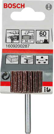 Flap wheels Bosch 60 grit flap wheel 6mm 3/8″.