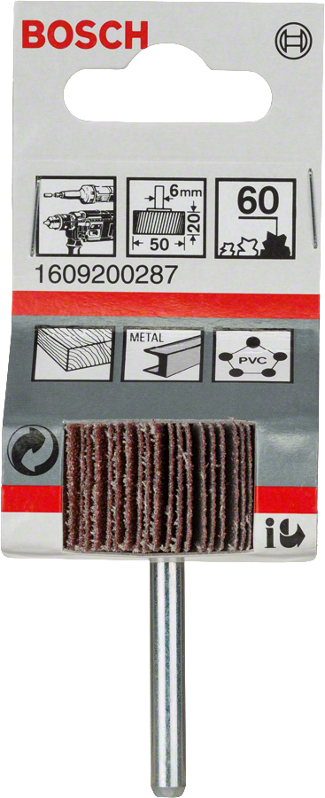 Bosch flap wheel 50mm diameter grit 60 for metal and PVC.