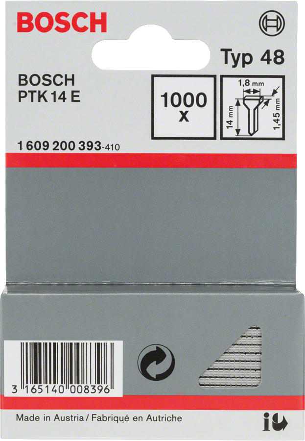 Bosch Typ 48 PKT14E nails 14mm for staple gun.