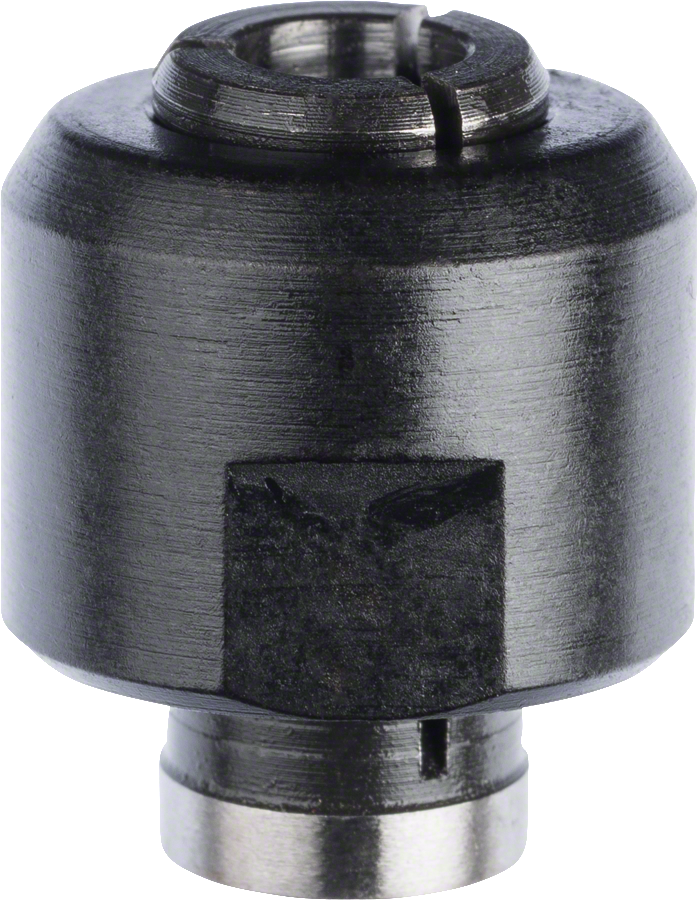 Bosch collet with locking nut, 6mm diameter.