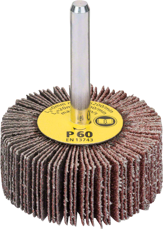 Bosch flap wheel 50 mm diameter grit 60 for sanding.