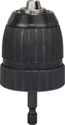 Keyless chucks up to 10 mm Bosch keyless chuck 10 mm with 1/4 inch hex shank.