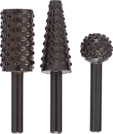3-piece freehand router bit set 16 mm Bosch 3-piece freehand router bit set 16 mm for shaping wood.