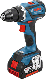 Bosch GSR 18 V-EC cordless drill with 5.0Ah battery.