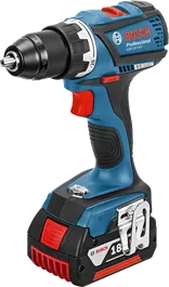 Bosch GSR 18 V-EC cordless drill with 5.0Ah battery.