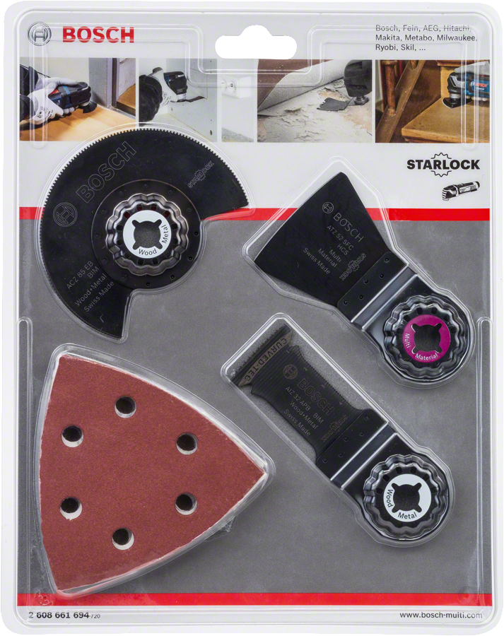 Bosch 13-piece universal Starlock accessory set.