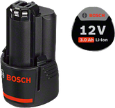 Bosch 12V 3.0Ah lithium-ion battery.