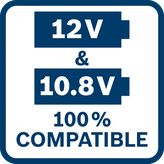 12V 10.8V compatible.