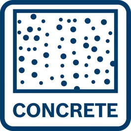Suitable for drilling in concrete