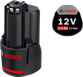 Bosch 12V 2.0Ah Li-Ion battery pack.