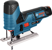 Bosch GST 12V-LI cordless jigsaw for precision cutting.