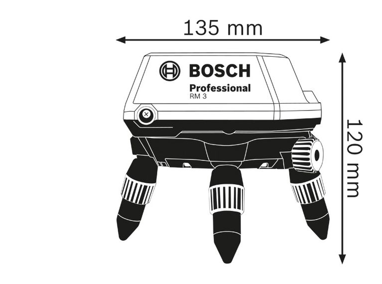 Tripod dimensions.