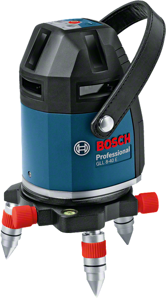 Bosch GLL 8-40 E laser leveling tool for precise alignment.