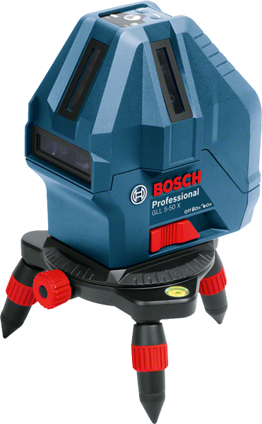 Bosch GLL 5-50 X laser leveling tool with tripod.