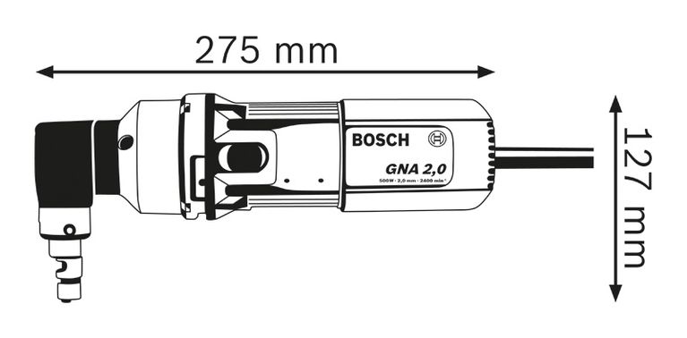 Nibbler dimensions diagram.