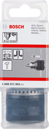 Bosch keyed drill chuck 1.5–13mm for multiple brands.