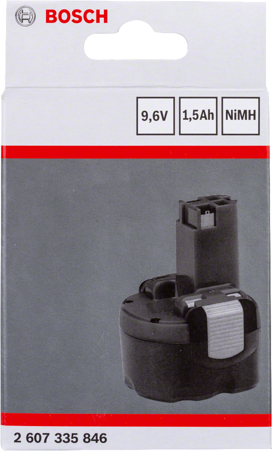 Bosch NiMH 9.6V 1.5Ah battery pack for LD tools.