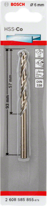 Bosch 6 mm HSS-Co metal drill bit