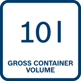 10l gross container volume 