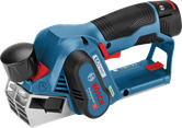 Bosch GHO 12V-20 cordless planer for wood planing.