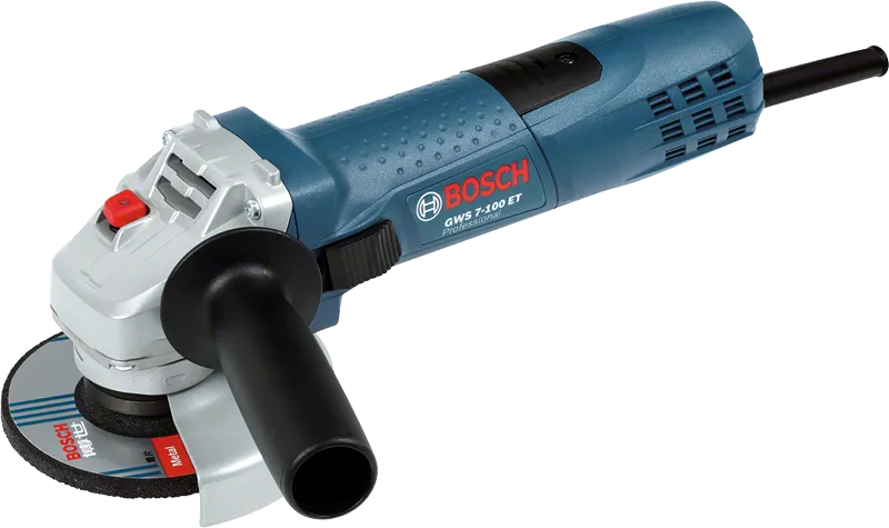 Bosch GWS 7-100 ET angle grinder with 100mm disc.