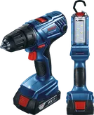 Bosch GSR180-LI drill with GLI180-LI work light.