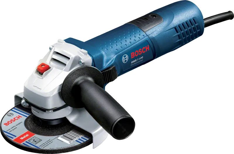Bosch GWS 7-100 angle grinder with 100mm disc.