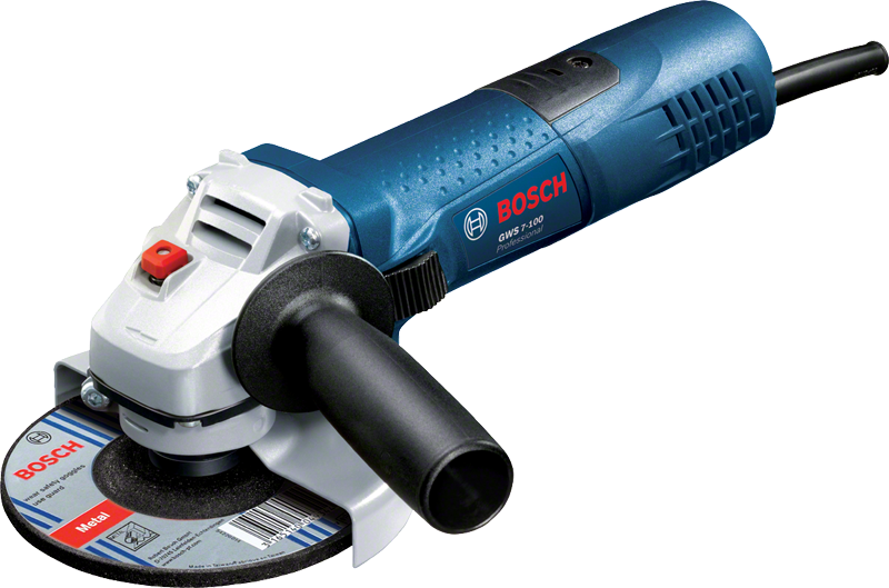 Bosch GWS 7-100 angle grinder with 100mm disc.