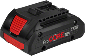 Bosch ProCORE18V 4.0Ah battery for cordless tools.