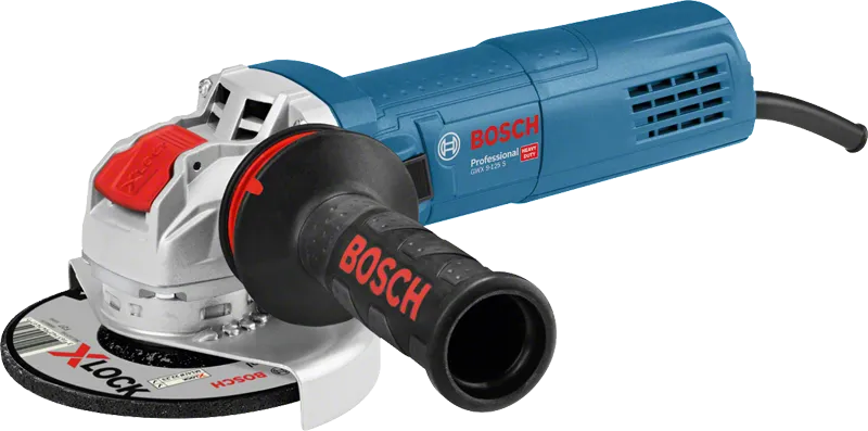 Bosch GWX 9-125 S angle grinder with X-LOCK system.