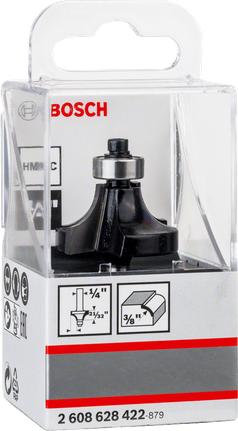 PRO Router Bit Rounding Over, R 3/8″, Shank 1/4″ Bosch 3/8″ round over router bit.