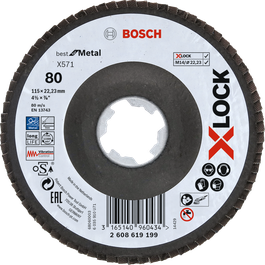 X571 Best for Metal X-LOCK Flap Discs, Angled Version