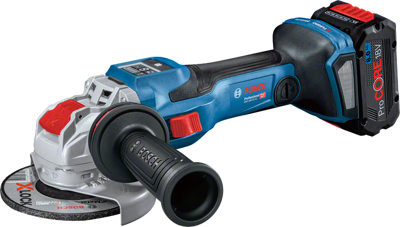 GWX 18V-15 SC Bosch GWX 18V-15 SC cordless angle grinder with X-LOCK.
