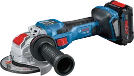 Bosch GWX 18V-15 SC cordless angle grinder with X-LOCK.