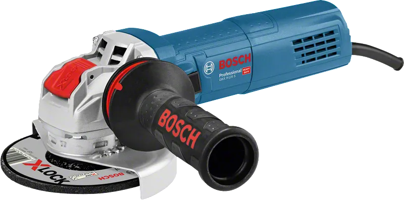 Bosch angle grinder GWX 9-125 S with X-LOCK disc.