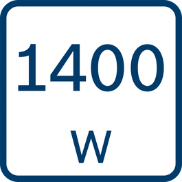Rated power input 1400 W