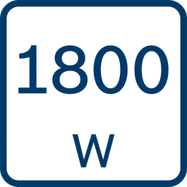 Rated power input 1800 W