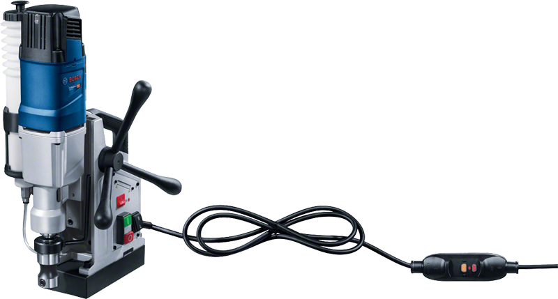 Bosch GBM 50-2 magnetic core drill for steel drilling.