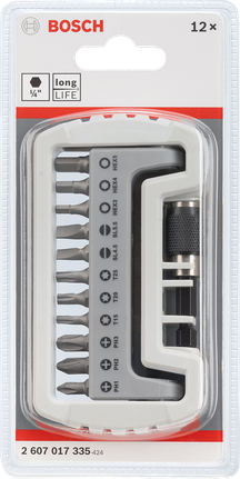 Bosch compact 11+1 screwdriver bits set.