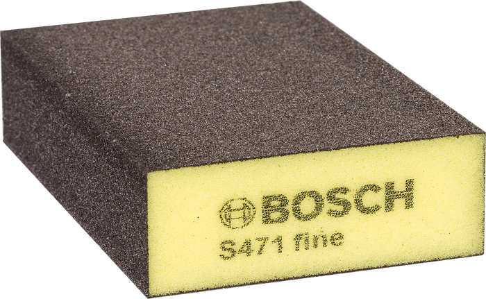 Foam abrasives S471 std block- Bosch S471 fine sanding sponge for smooth surface finishing.