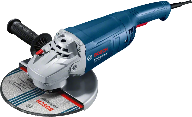 GWS 2200 Bosch GWS 2200 angle grinder with side handle.