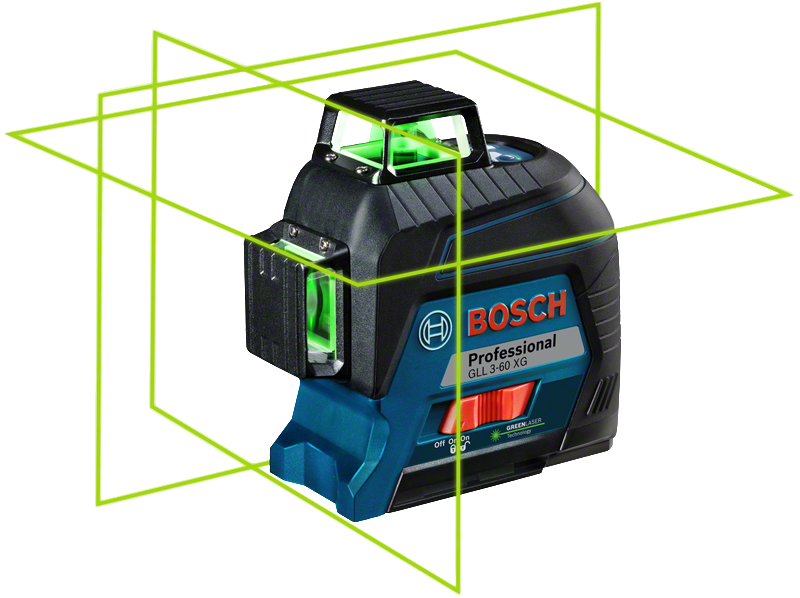 Nivel láser de línea verde profesional Bosch GLL 3-80 CG