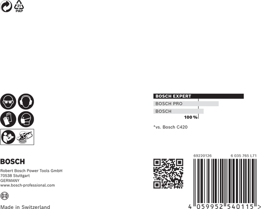 Bosch EXPERT M480 sanding net 125 mm G120 5-pc.