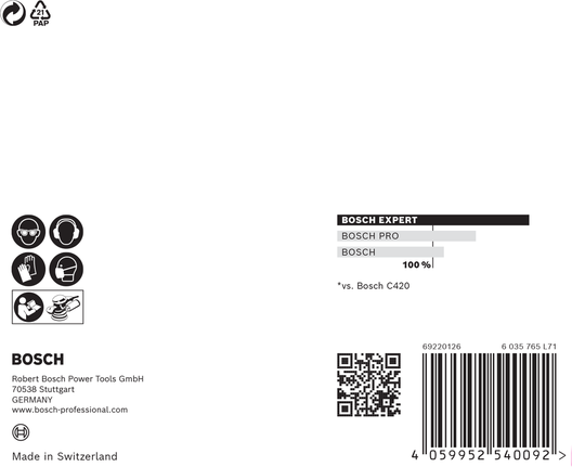 Bosch EXPERT M480 sanding net 125 mm.