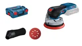 Bosch GEX 18V-125 cordless random orbit sander kit.