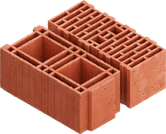 Hollow brick building block Poroton building block.